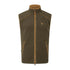 Olive green Harkila Sandhem fleece vest with gold zipper, perfect for country clothing and hunting