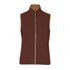 Burgundy quilted Harkila Sandhem Pro Ladies Waistcoat with tan collar and zipper