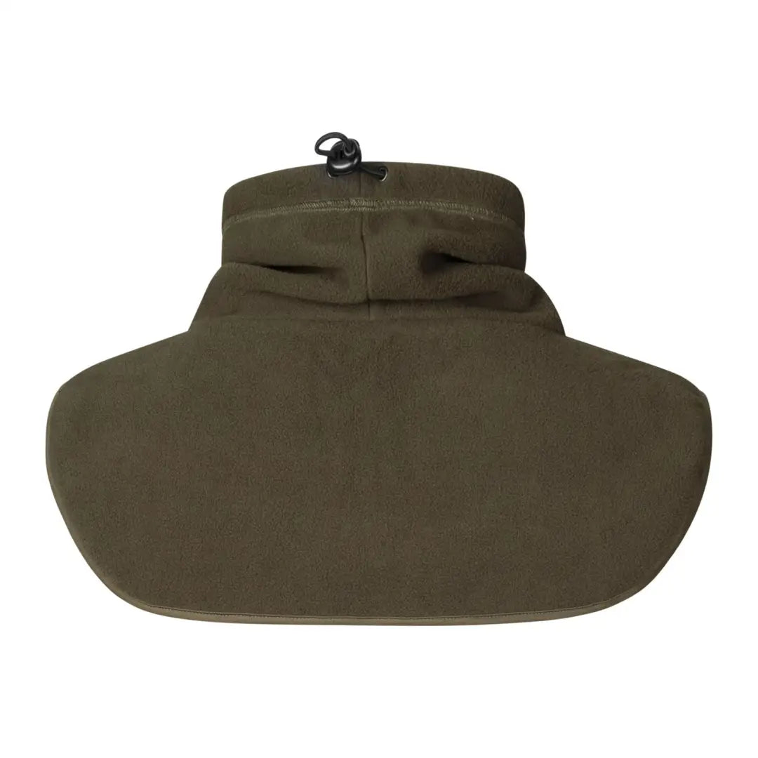 Olive green Harkila Trygve Neck Gaiter with drawstring closure for warmth