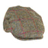 Heather Chapman British Tweed Flat Cap in plaid with earthy tones and red accents