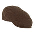 Brown Heather Chapman British Tweed Flat Cap featuring a stylish herringbone pattern