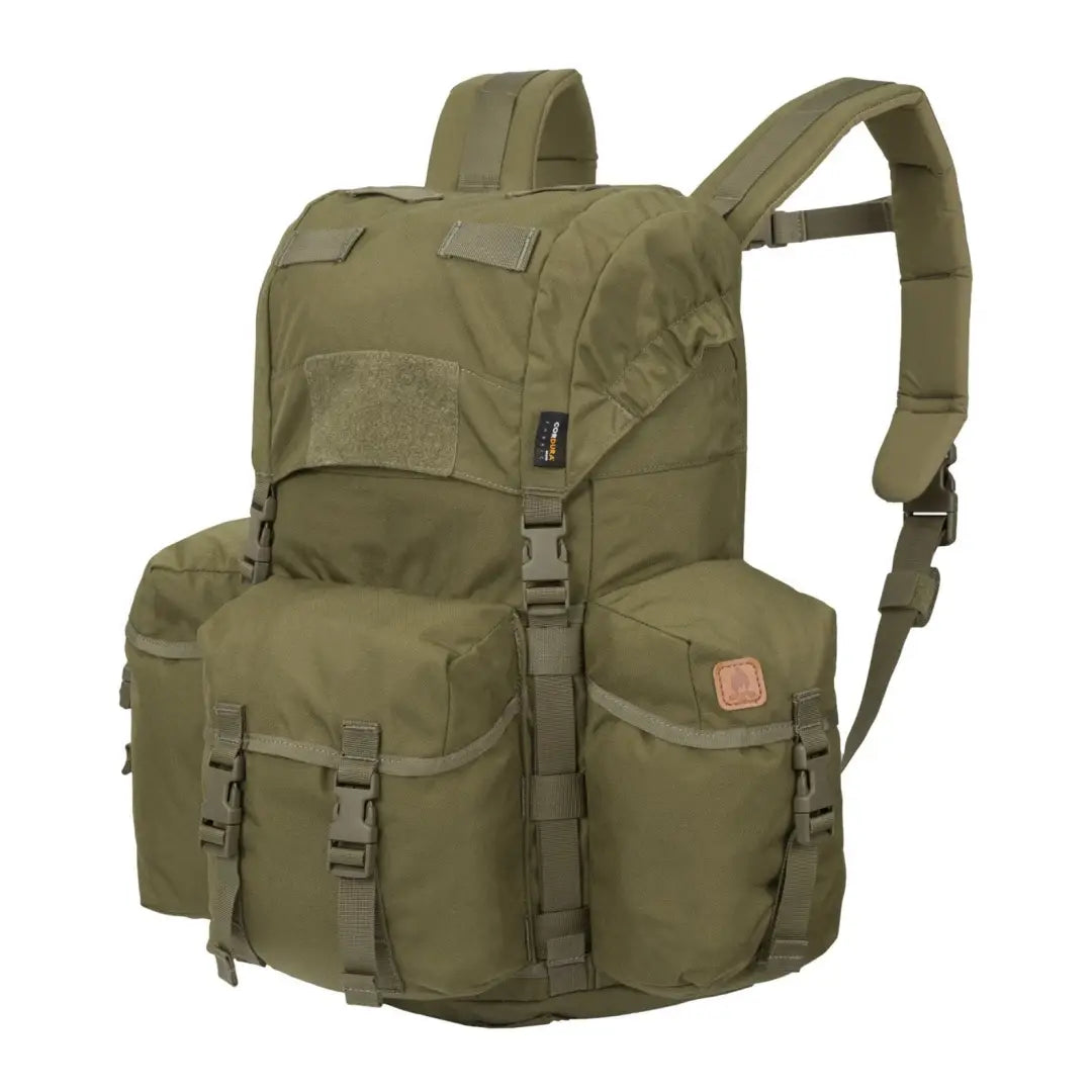 Military-style Helikon-Tex Bergen Backpack in olive green for ultimate backpack success