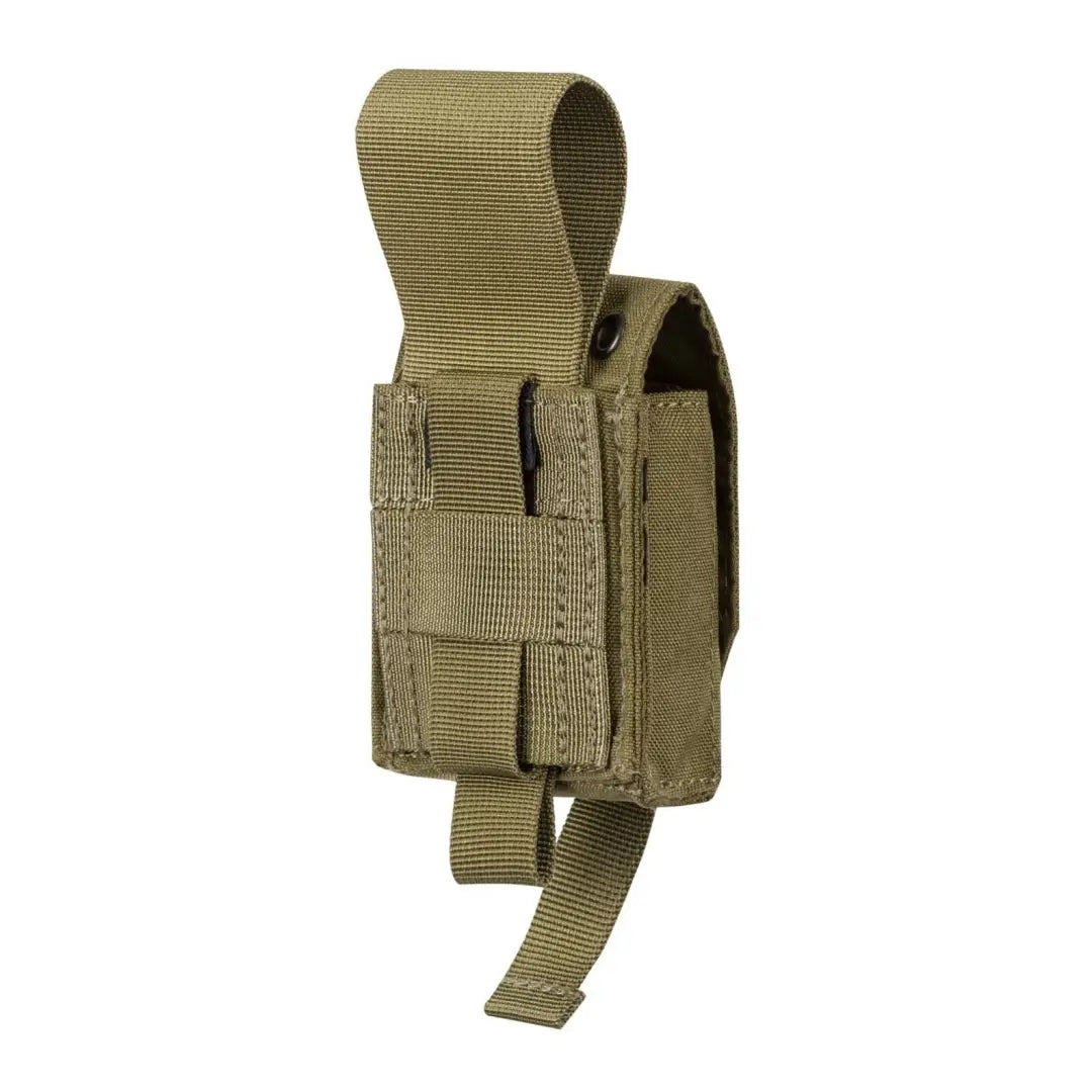 Tactical olive green Helikon-Tex Compass Survival Pouch with MOLLE straps for survival kits