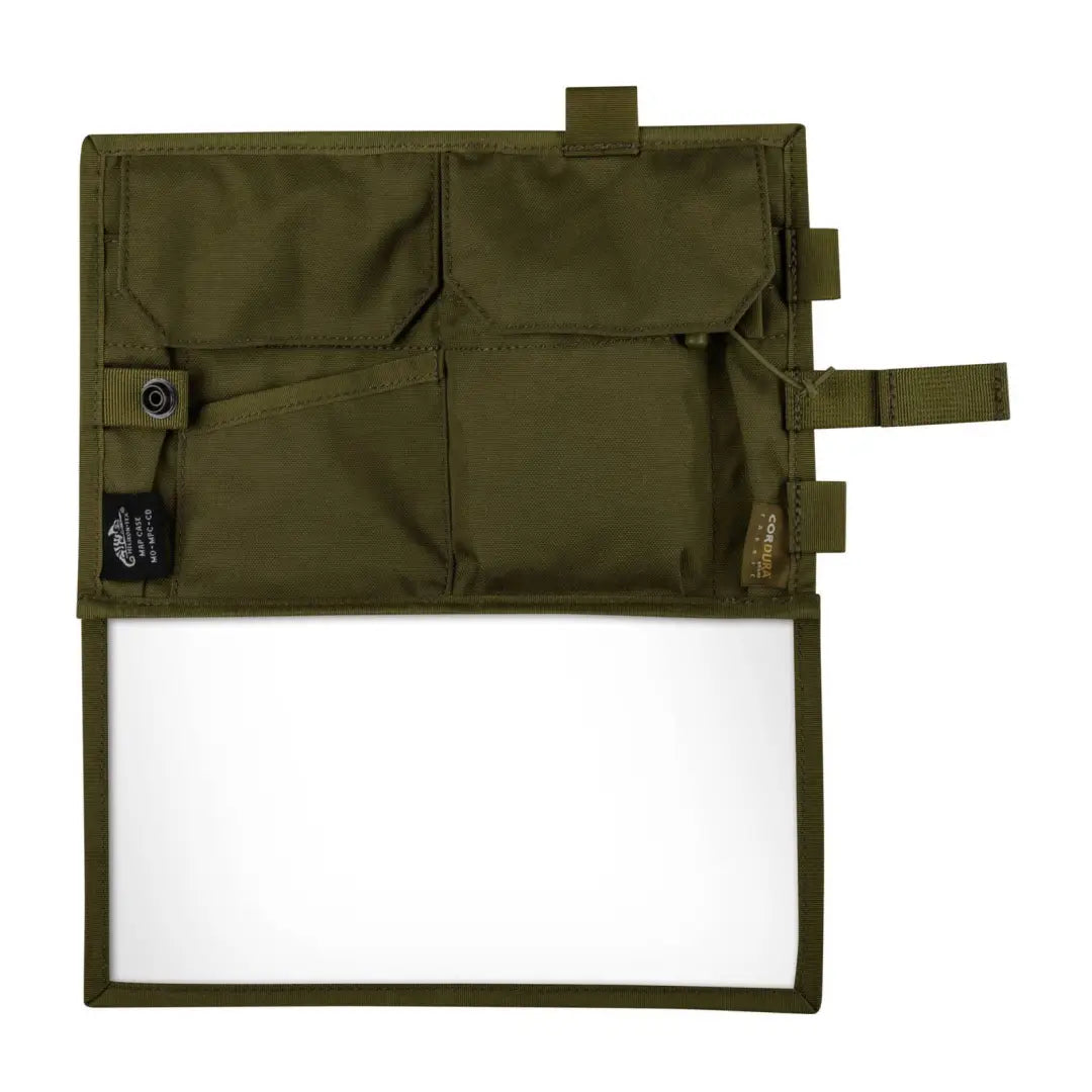 Military-style Helikon-Tex Map Case with pockets and fold-out surface for country clothing