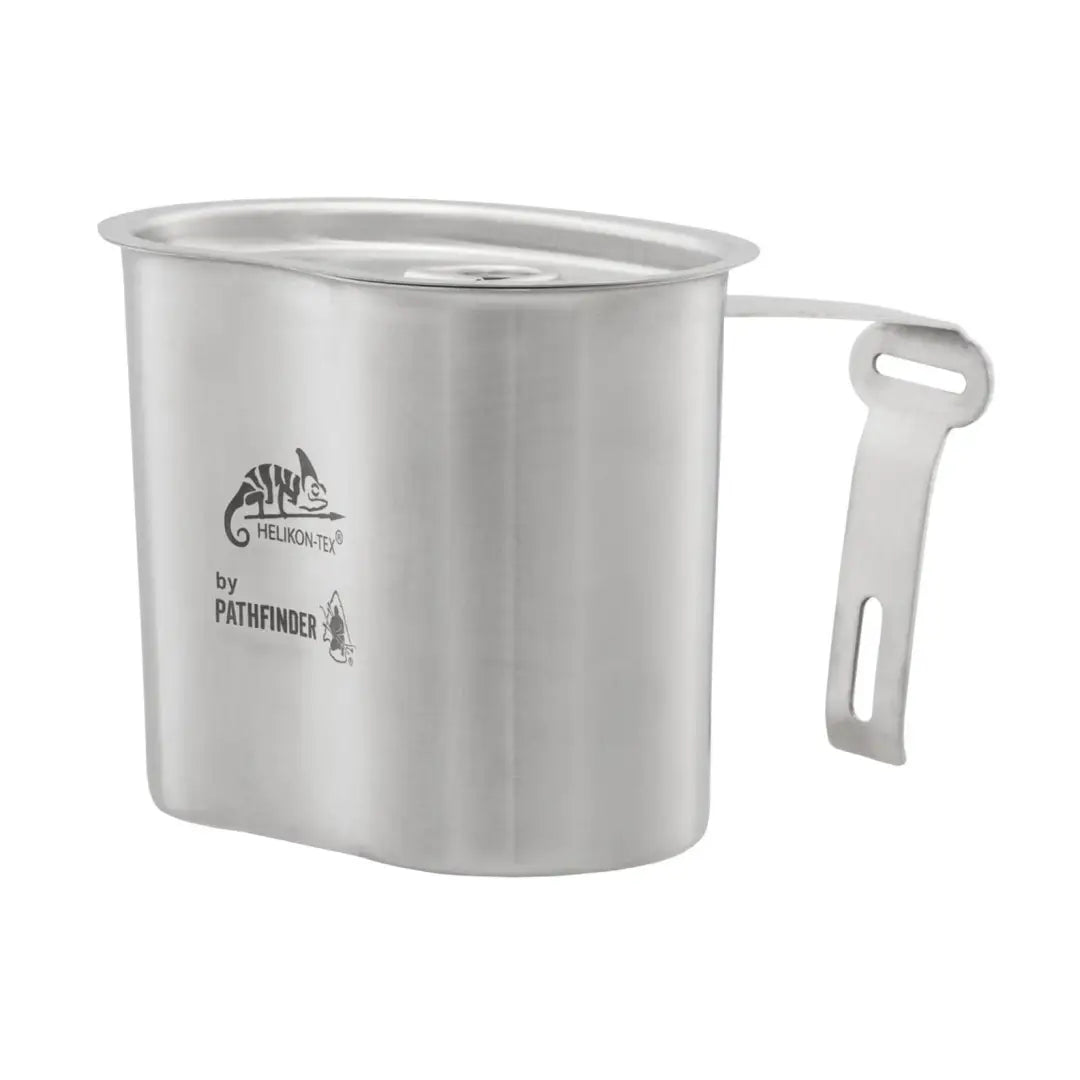 Stainless steel camping mug with lid and folding handle for Helikon-Tex Pathfinder Canteen Cup