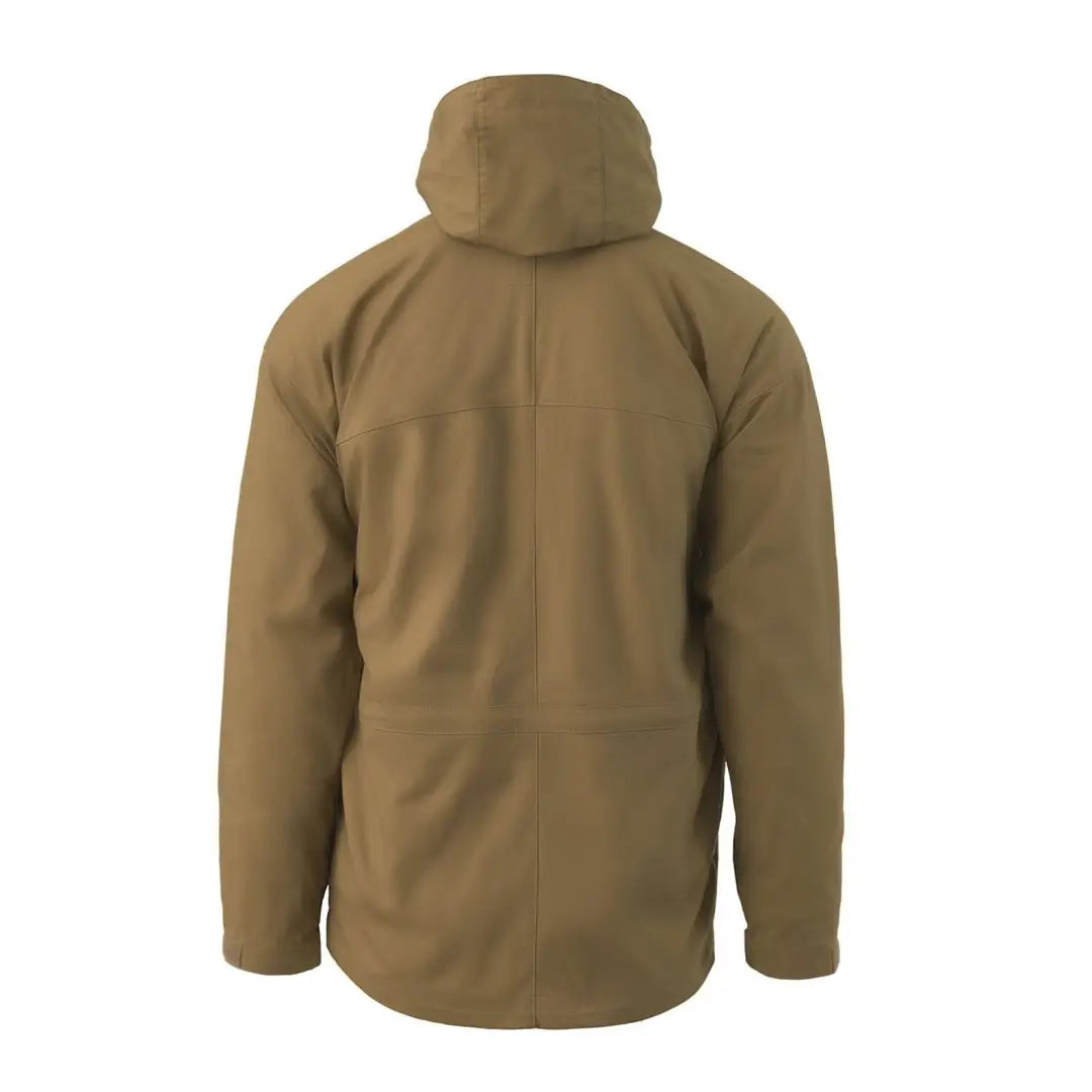 Tan SAS Smock Jacket with full-length zipper, displayed from the back view