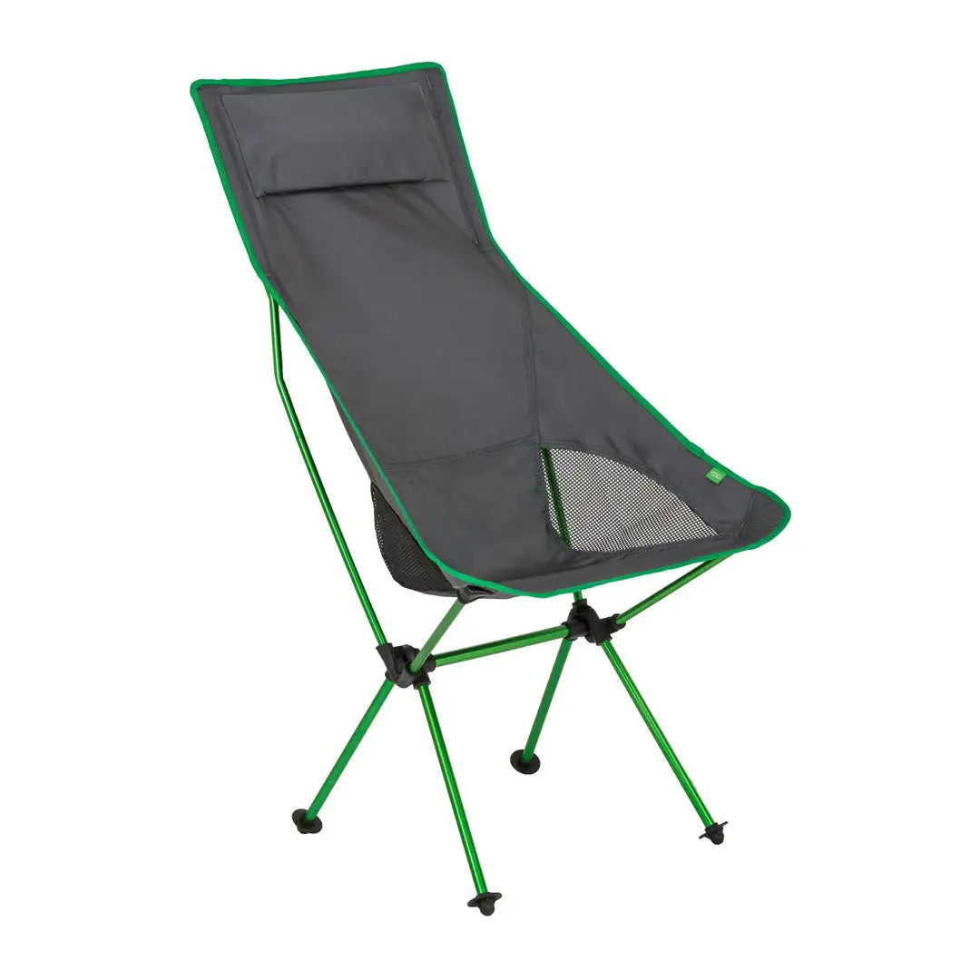 Highlander Ayr Rest Camping Chair with high back and green frame for ultimate comfort