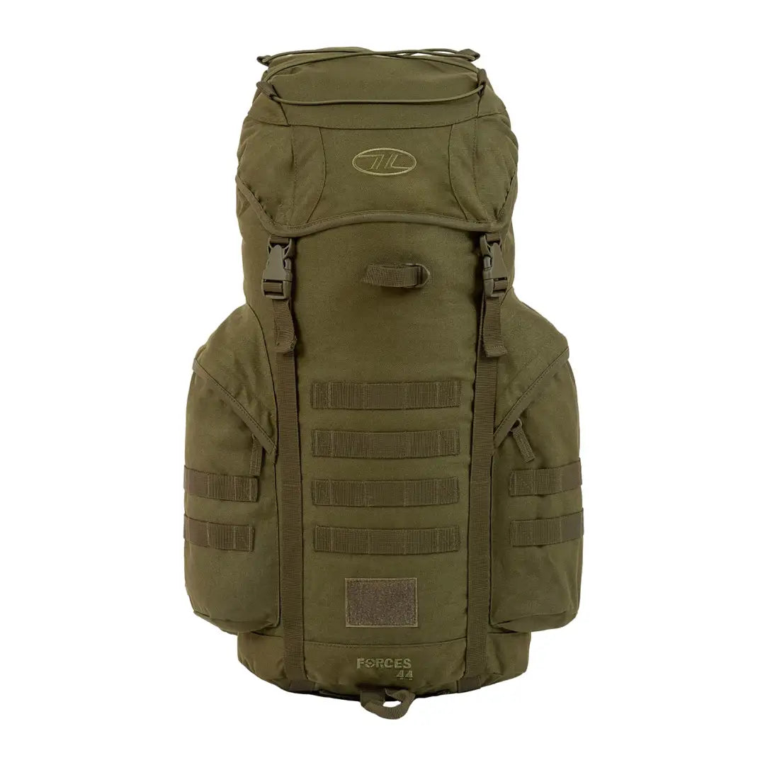 Durable pack, Highlander Forces Rucksack 44L, with MOLLE webbing and waterproof design