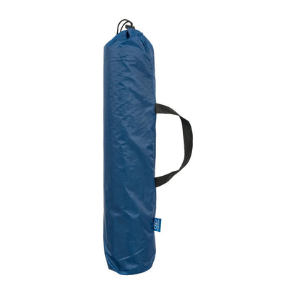 Blue nylon carrying bag with black handle for Highlander Harris Sports Shelter