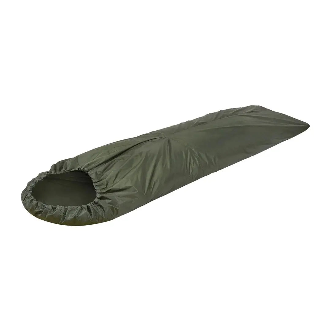 Military green mummy sleeping bag for outdoor adventures, perfect for the Kestrel Bivvy Bag