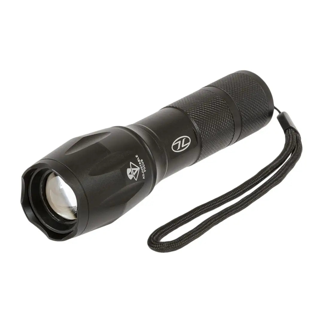 Black Highlander Orion 280 Zoom Hand Torch is a trusty light source for wild camp adventures