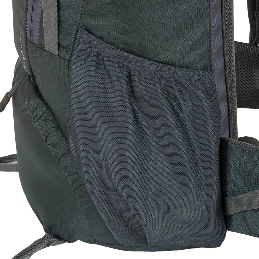 Spacious Highlander Trail Backpack 30L with a mesh side pocket ready for adventures