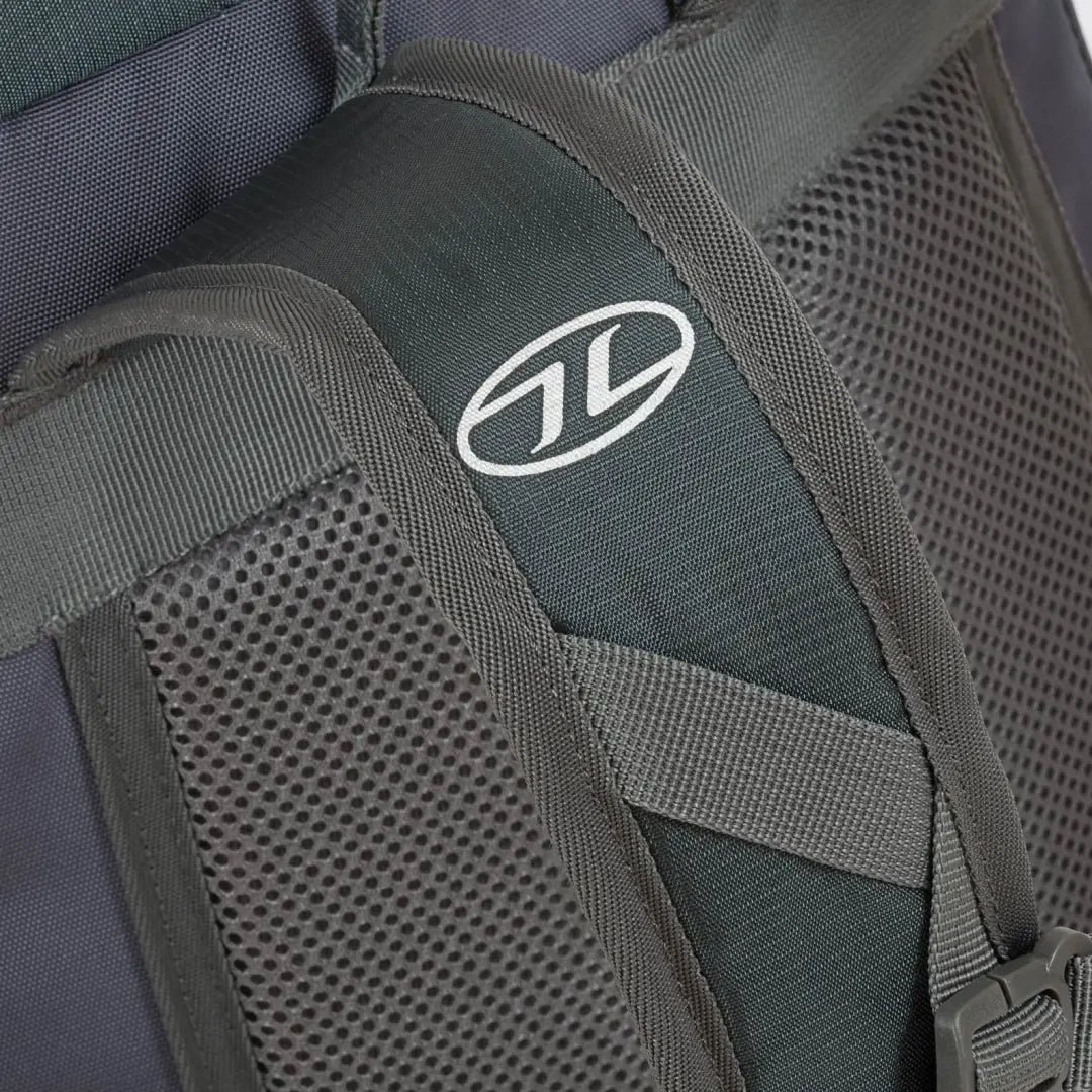 Spacious backpack ready with a comfy mesh-padded strap and Highlander logo