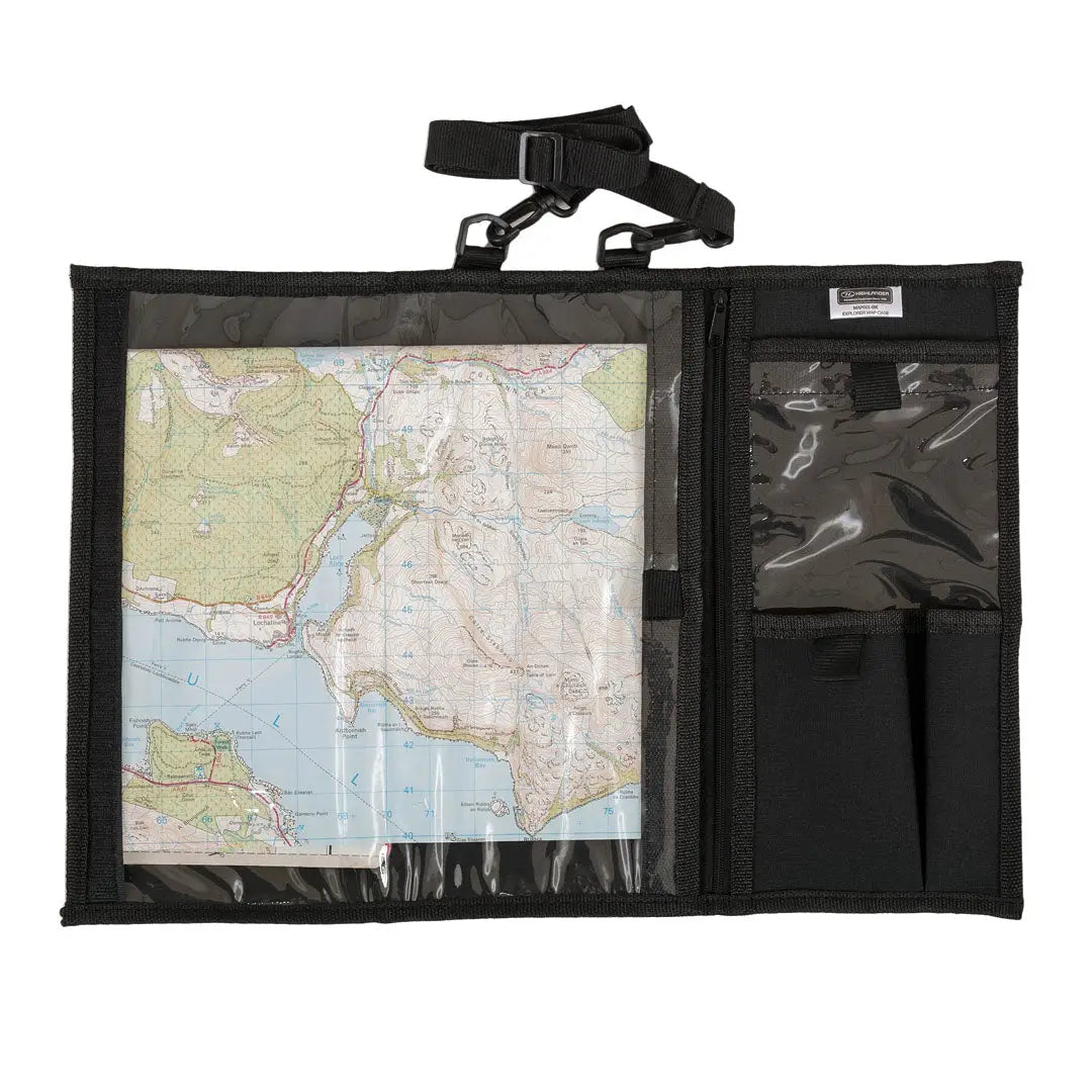 Highlander X-PLORER Map Case with clear window and storage for map reading skills