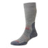 Gray HJ Hall ProTrek Adventure Trek Socks with reinforced heel and toe, red stripe