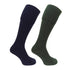 Navy blue and dark green Hoggs of Fife shooting socks in a comfy ribbed design