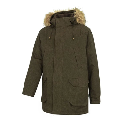 Dark green Hoggs of Fife Argyll II Jacket with fur hood and pockets, perfect blend of style and function