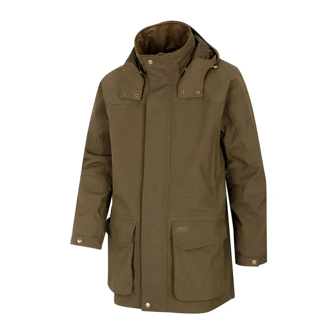 Olive green Hoggs of Fife Ballater Waterproof Field Jacket, perfect Scottish Highland gear