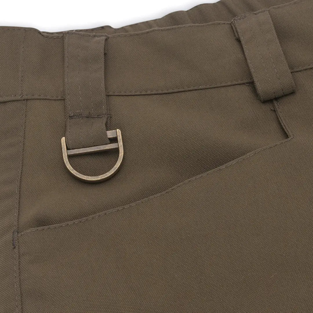 Khaki Hoggs of Fife Ballater Waterproof Field Trousers with D-ring for hunting adventures