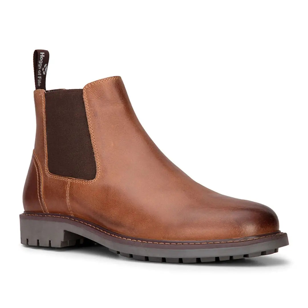 Brown leather Chelsea boot with chunky sole from Hoggs Of Fife Banff Country Dealer Boots