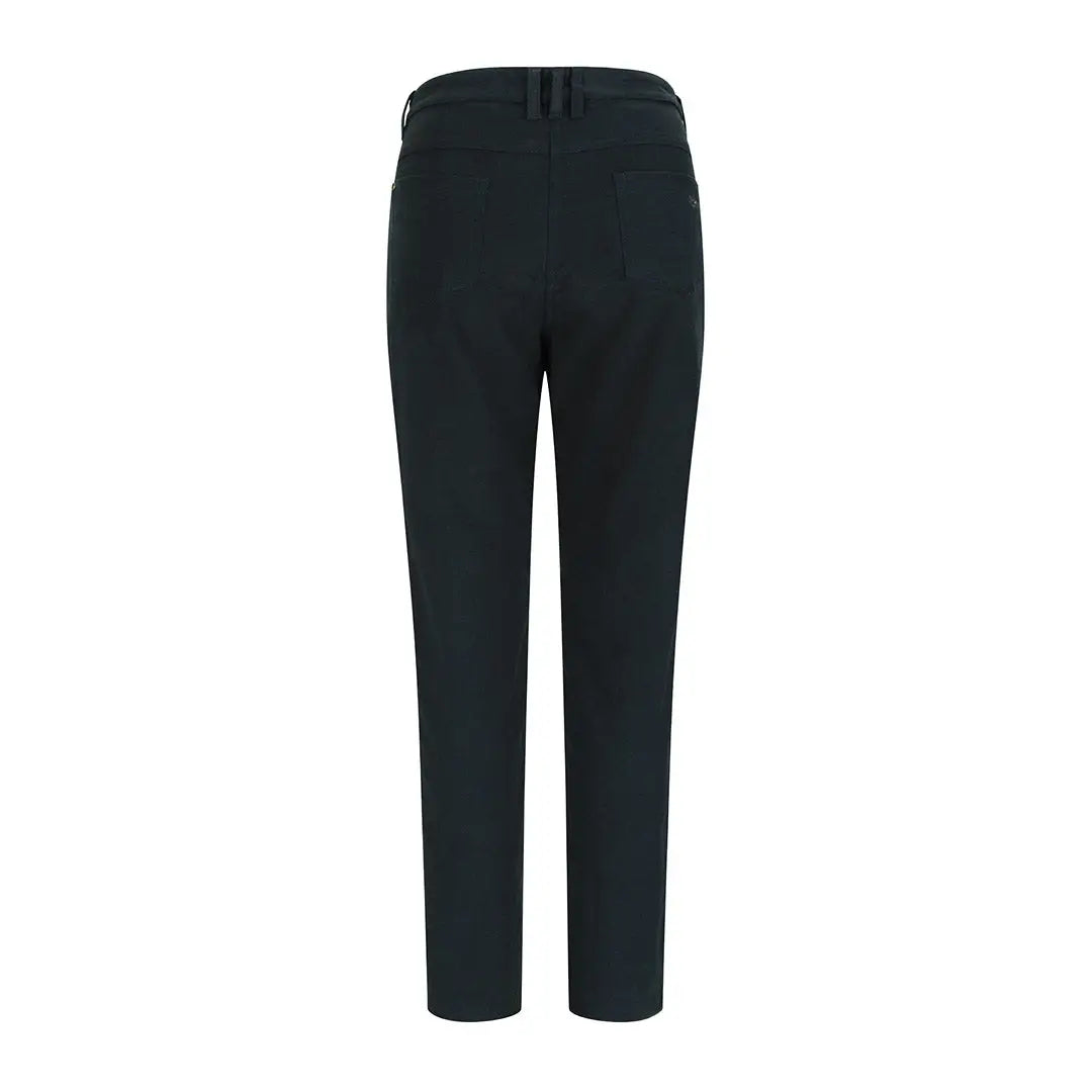 Dark green tailored dress pants with straight leg cut in Hoggs of Fife Catrine Ladies style