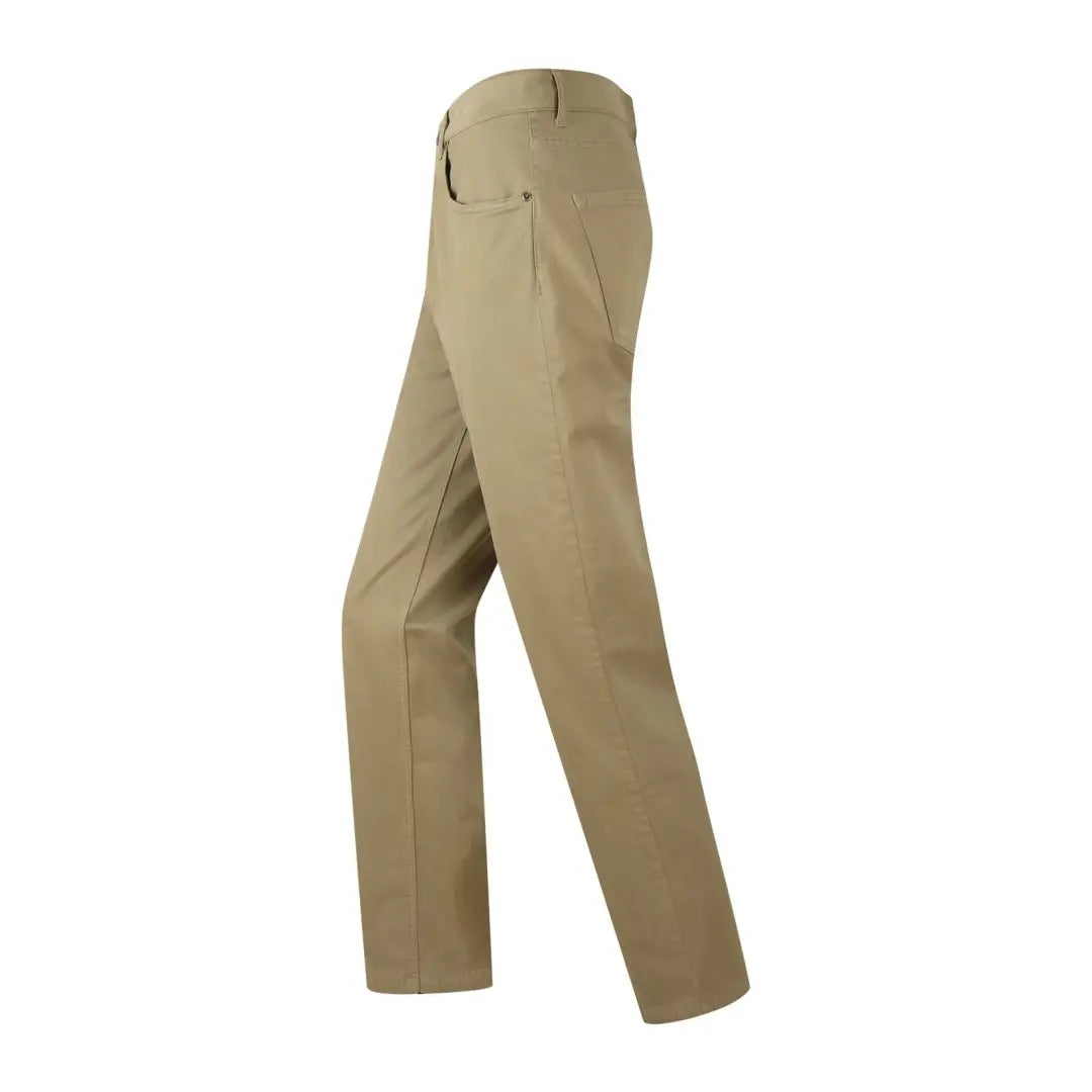 Khaki dress pants from Hoggs of Fife Dingwall Cotton Stretch Jeans collection