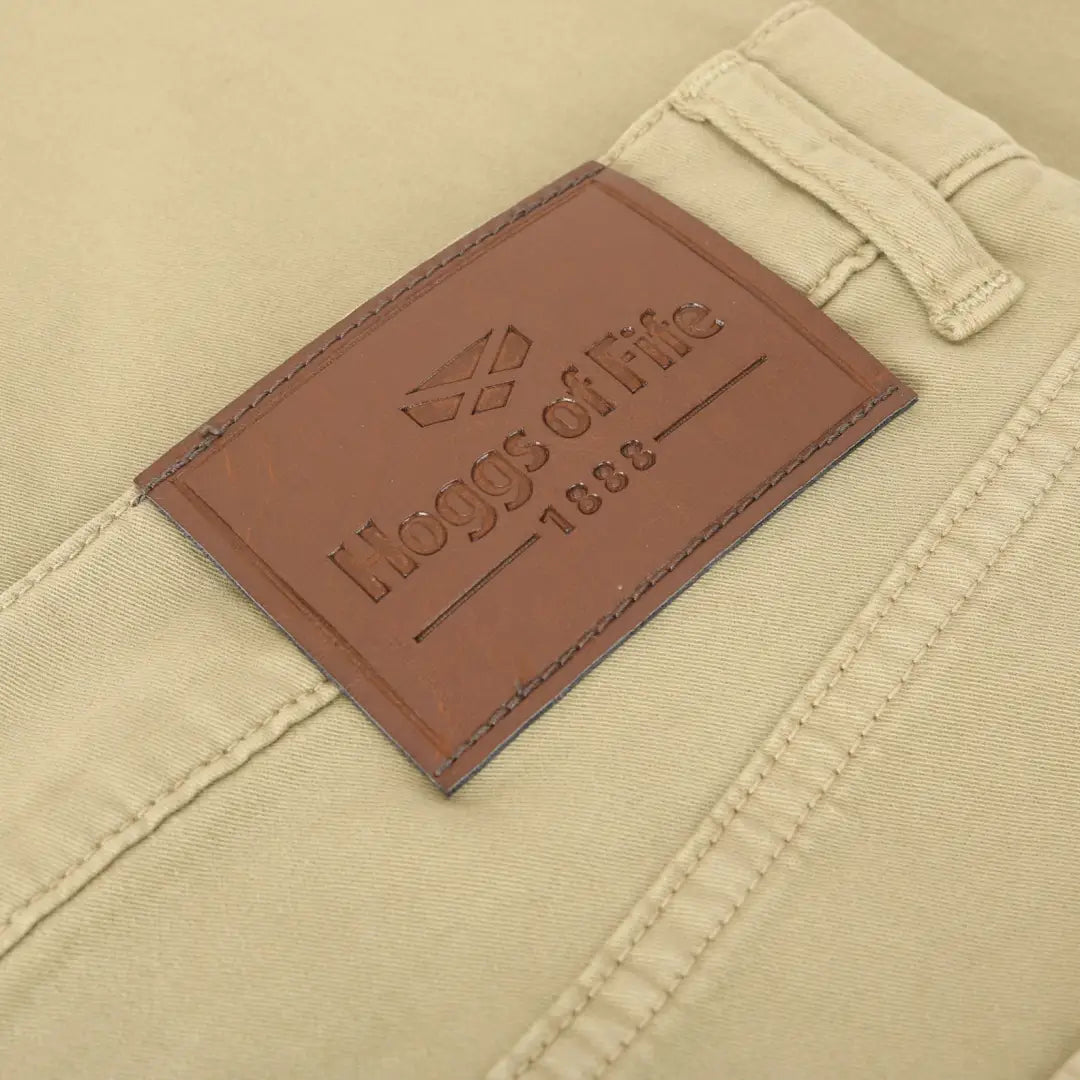 Brown leather label with embossed Levi’s on Hoggs of Fife Dingwall Cotton Stretch Jeans