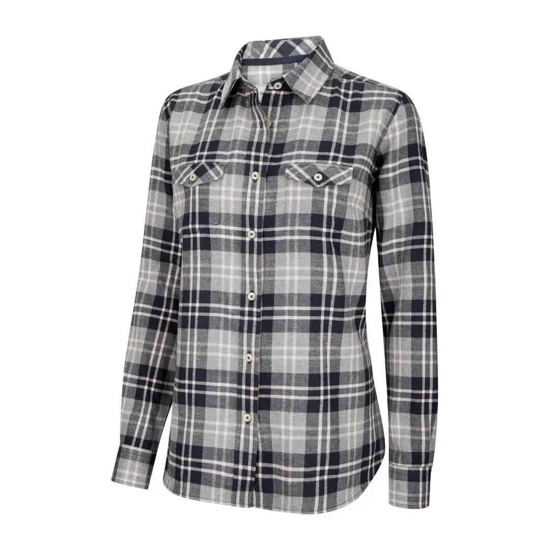 Plaid Eilidh Ladies Flannel Shirt with chest pockets from Hoggs of Fife