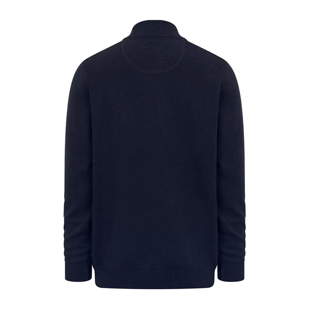 Navy blue turtleneck sweater from the Fife Falkirk zip pullover collection