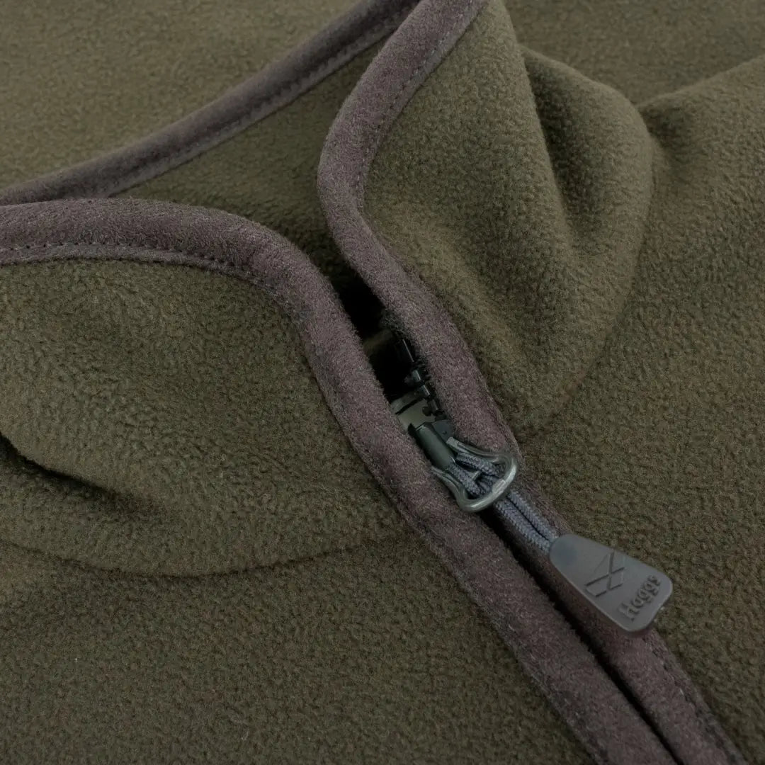 Olive green Ghillie II waterproof fleece jacket with open zipper for comfort