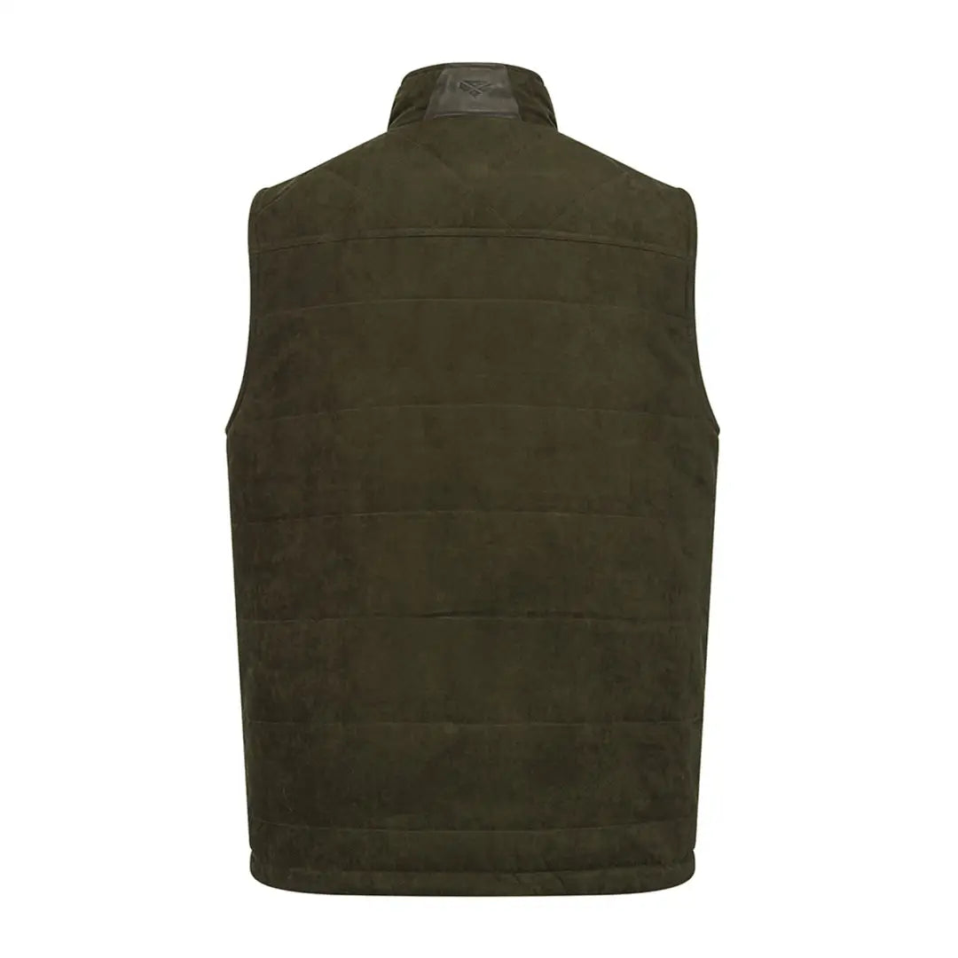 Dark green Hoggs Of Fife Glenbervie Quilted Gilet offers soft padding and warmth