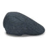 Dark gray herringbone tweed Flat Cap from Hoggs of Fife, a stylish waterproof tweed cap