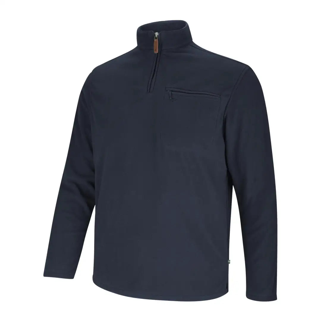 Navy blue Hoggs of Fife Islander quarter-zip pullover for country clothing and hunting