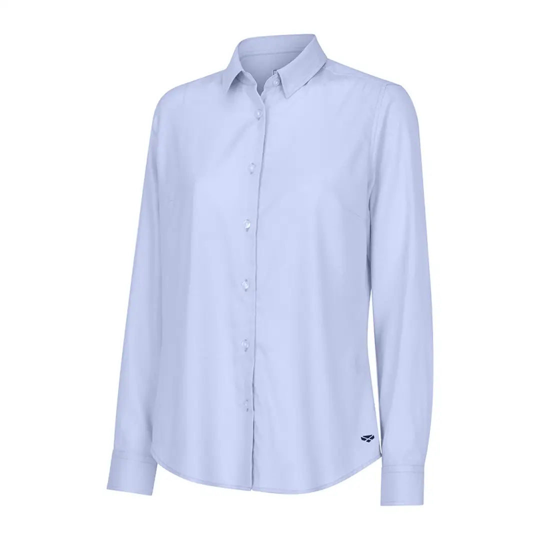 Light blue button-up dress shirt perfect for country clothing and outdoor adventures