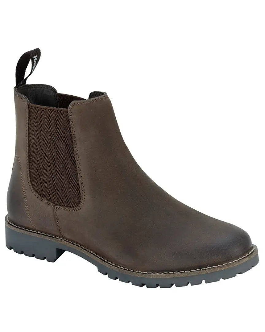 Brown leather Chelsea boot with rugged sole from Hoggs of Fife Ladies Jodhpur range