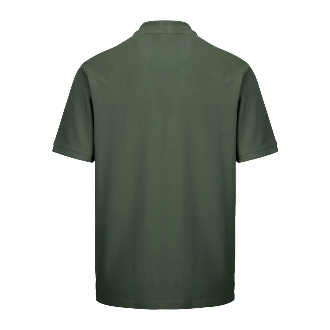 Dark green short-sleeved Largs Polo Shirt by Hoggs Of Fife, perfect for casual wear