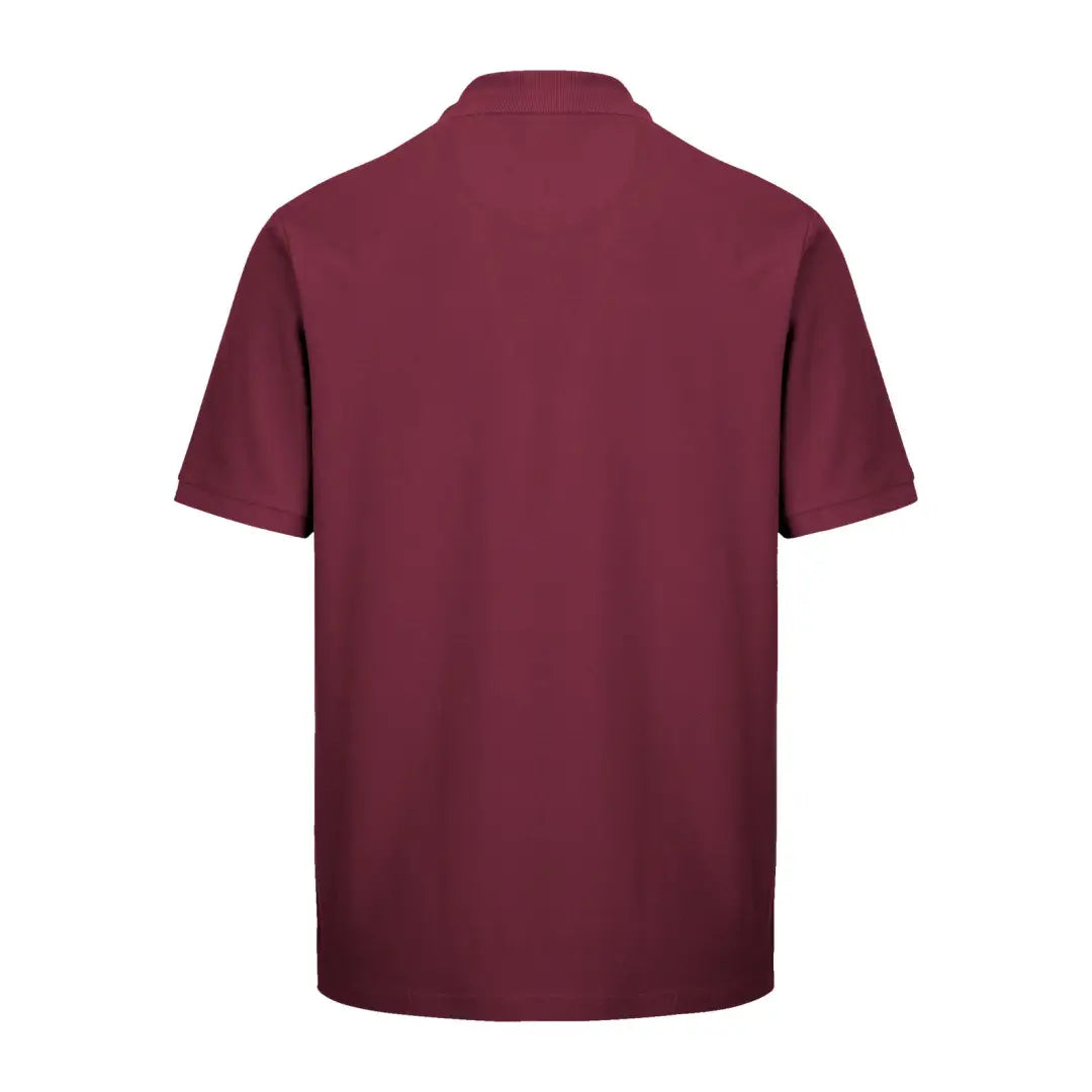 Burgundy short sleeve collar shirt from the Fife Largs Polo collection