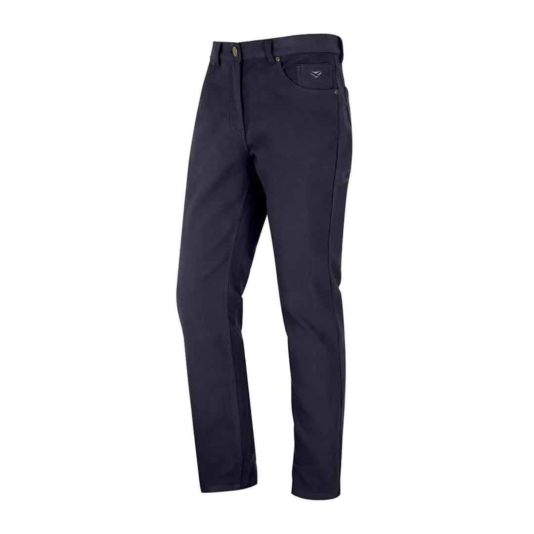 Dark blue Hoggs of Fife Monarch II Moleskin Jeans in classic five-pocket style