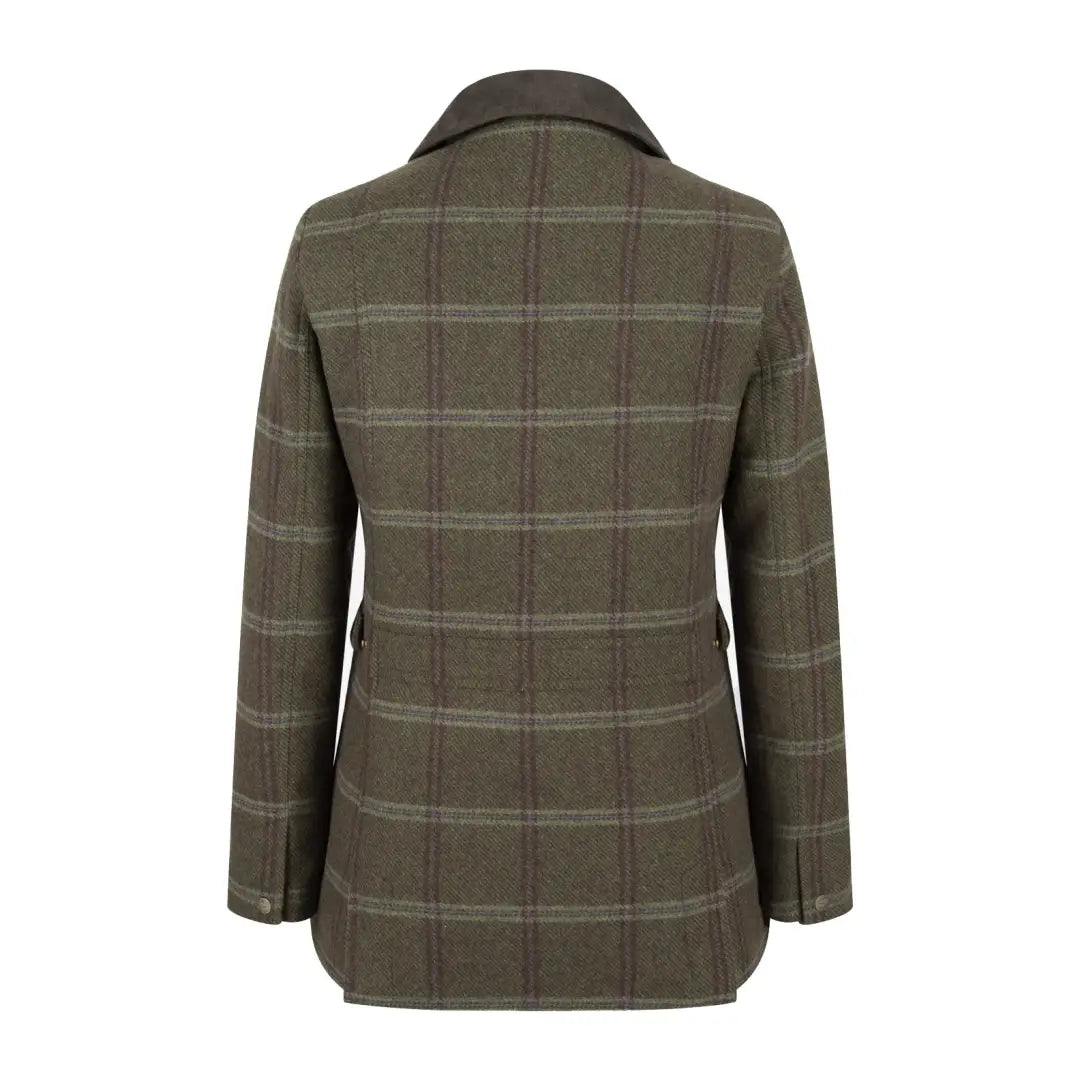 Olive green plaid blazer with button closure from Hoggs Of Fife Musselburgh Ladies collection