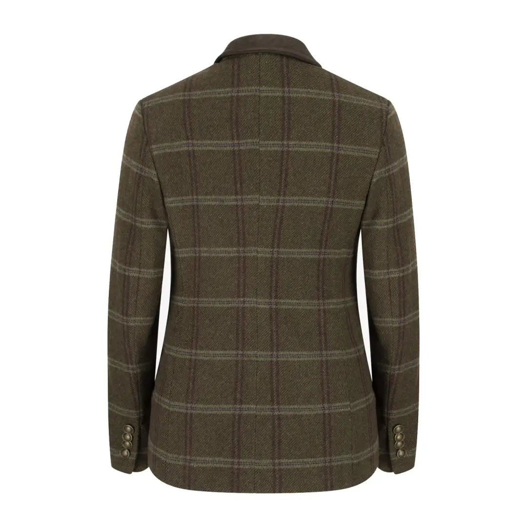 Olive green plaid Hacking Jacket from Fife Musselburgh Ladies collection