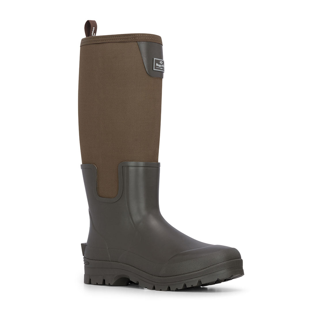 Olive green rubber and brown neoprene tall boot from the Fife Newport Neoprene 5mm range