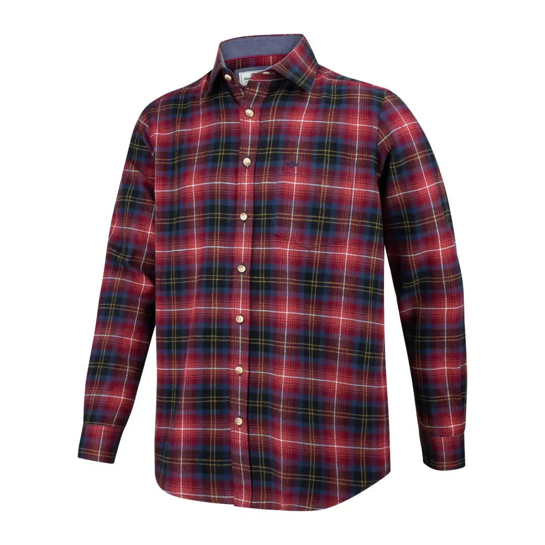 Plaid flannel Hoggs of Fife Pitmedden Shirt, perfect country clothing for hunting adventures