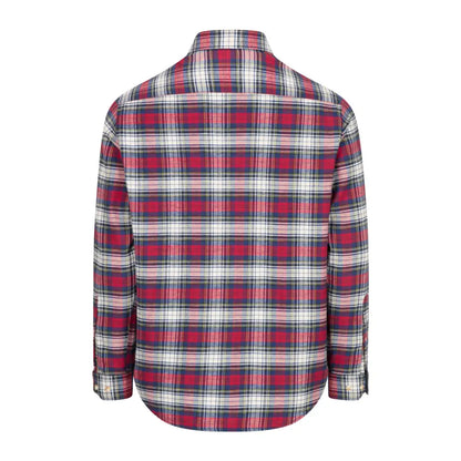 Plaid flannel shirt in red, blue, and white - Hoggs of Fife Pitscottie Flannel Shirt