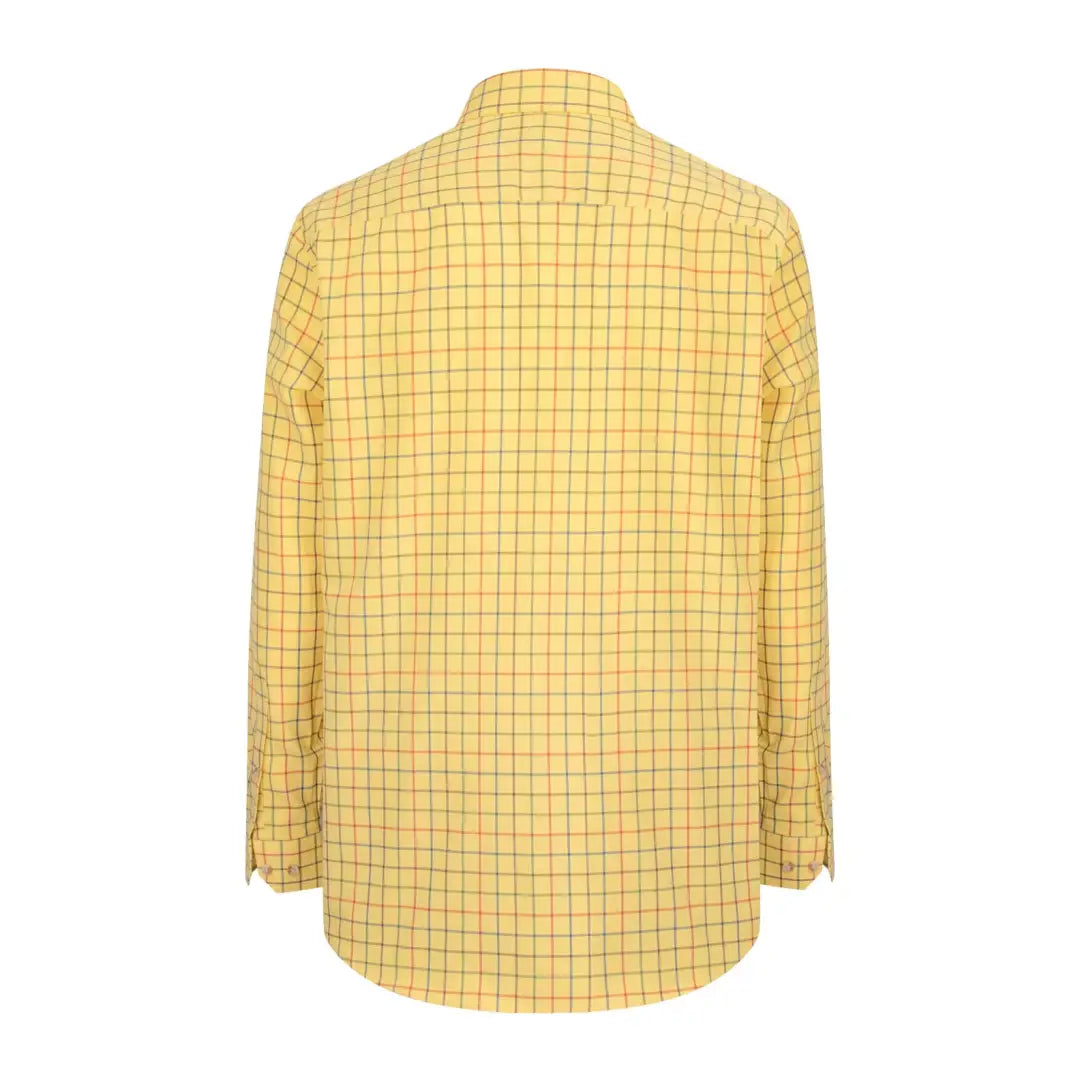 Yellow checkered long sleeve Fife Premier Tattersall Shirt perfect for casual wear