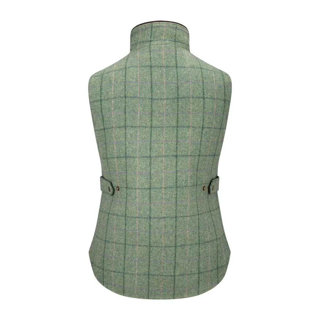 Green checkered tweed waistcoat from Hoggs of Fife Roslin Ladies collection