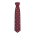 Burgundy Hoggs of Fife Silk Country Tie with gold pheasant pattern for stylish flair