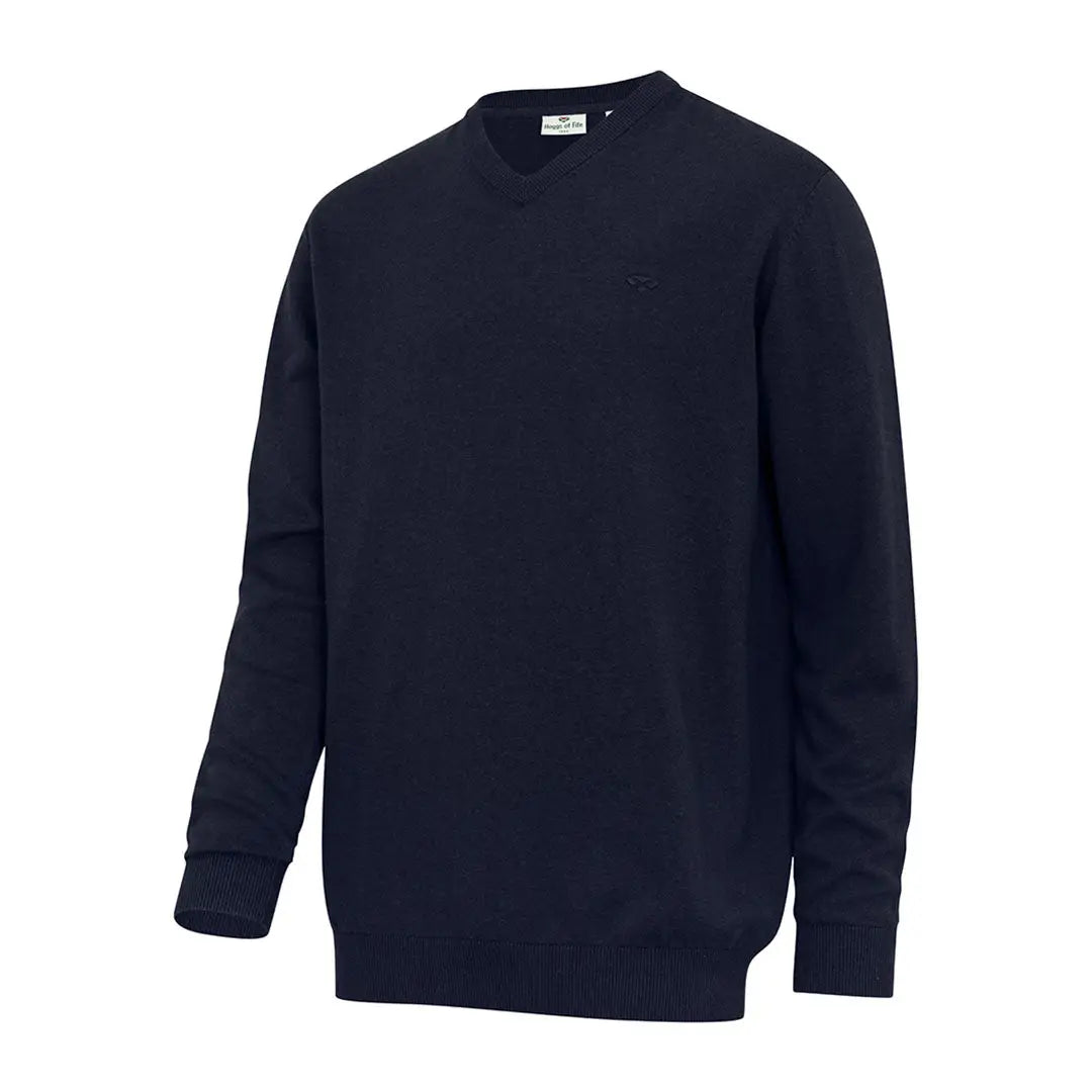 Navy blue crewneck Stirling cotton pullover, perfect for any casual occasion