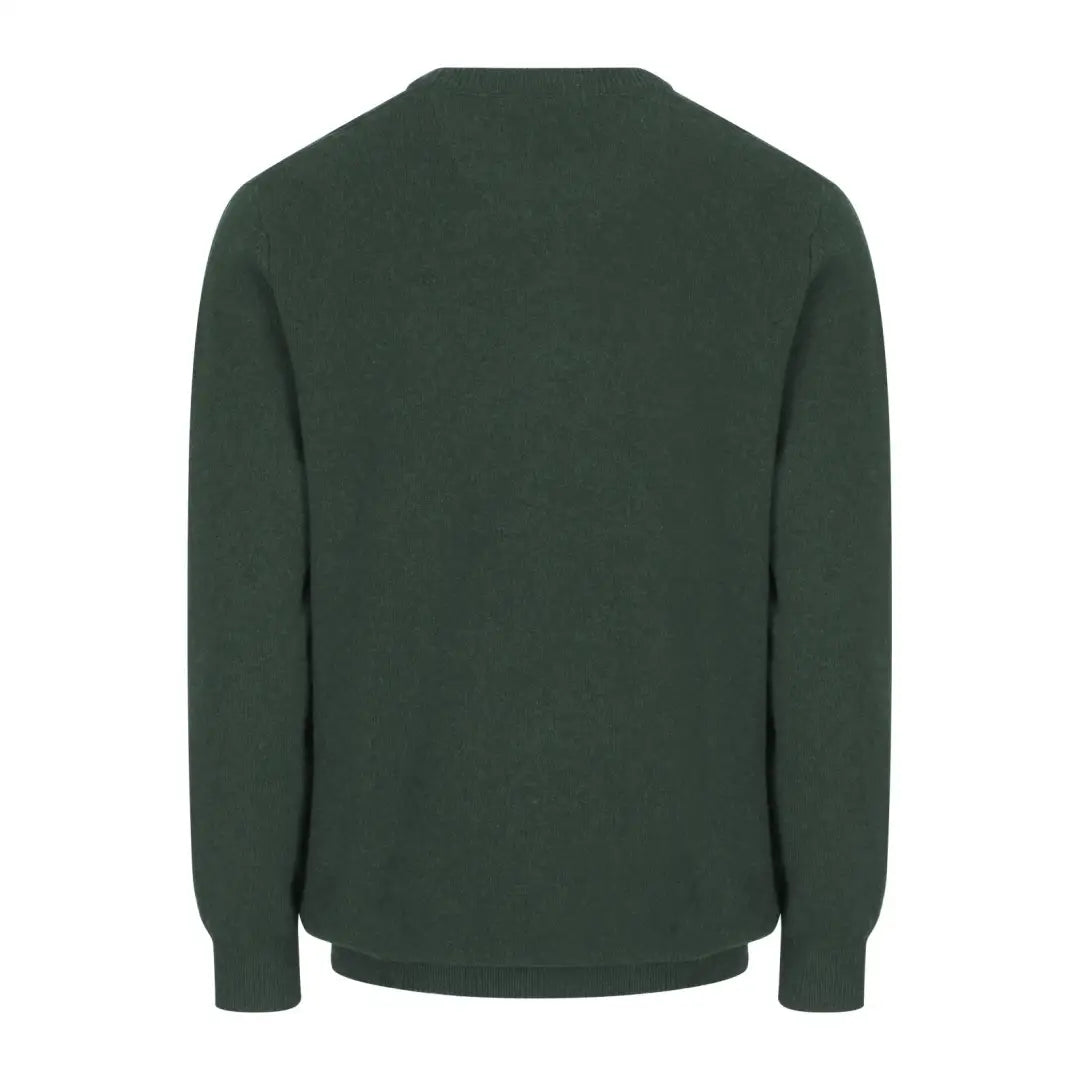 Dark green crew neck sweater from Hoggs of Fife Stonehaven Crew Neck Pullover