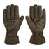 Dark brown leather Struther Waterproof Gloves with textured palms and elastic wrists