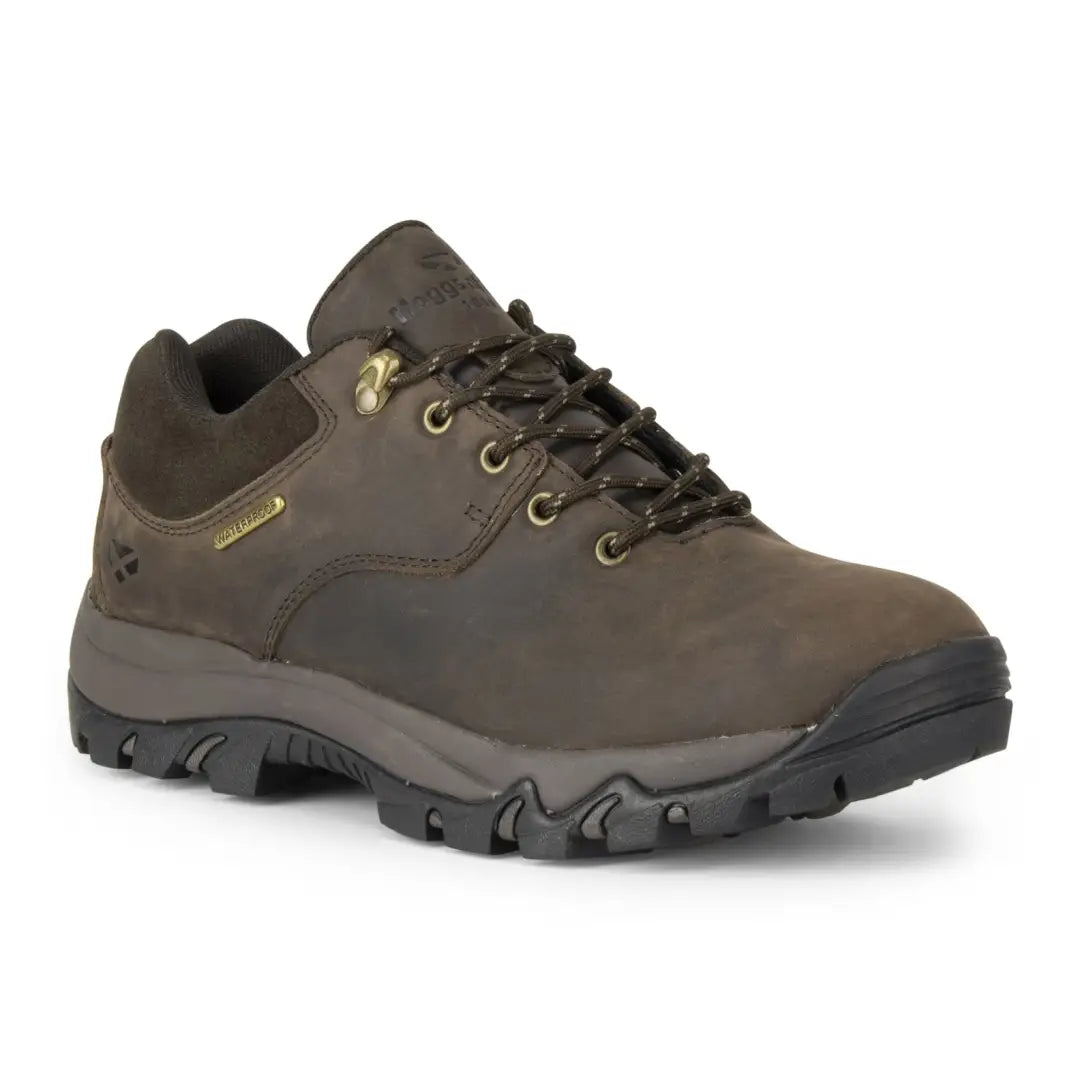 Brown Waxy Leather Waterproof Hiking Shoe with Rugged Sole from Hoggs of Fife Torridon